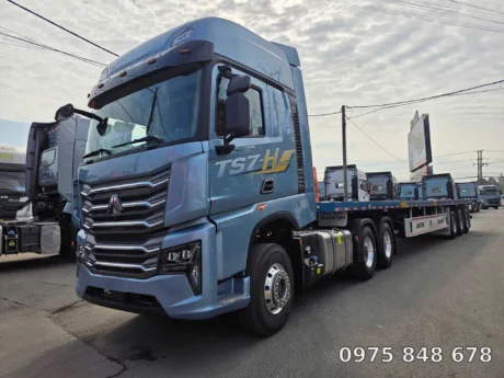 xe đầu kéo Howo TS7 460HP xanh