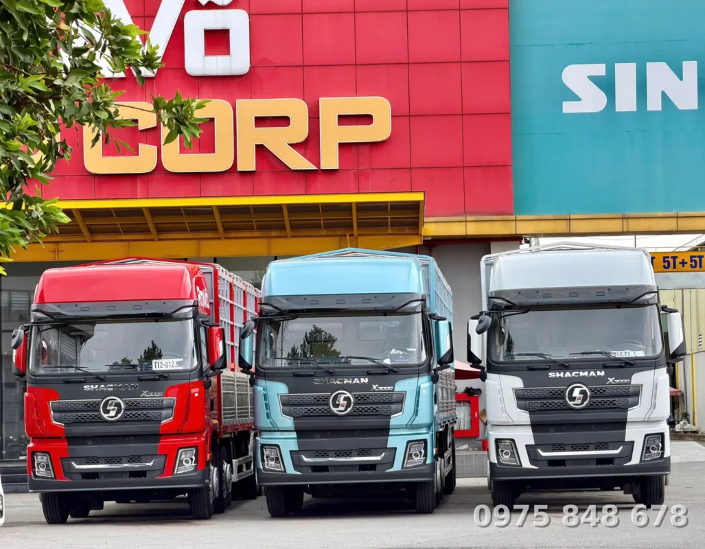 Xe tải thùng bạt Shacman X3000 400HP có đủ 3 màu có sẵn giao ngay